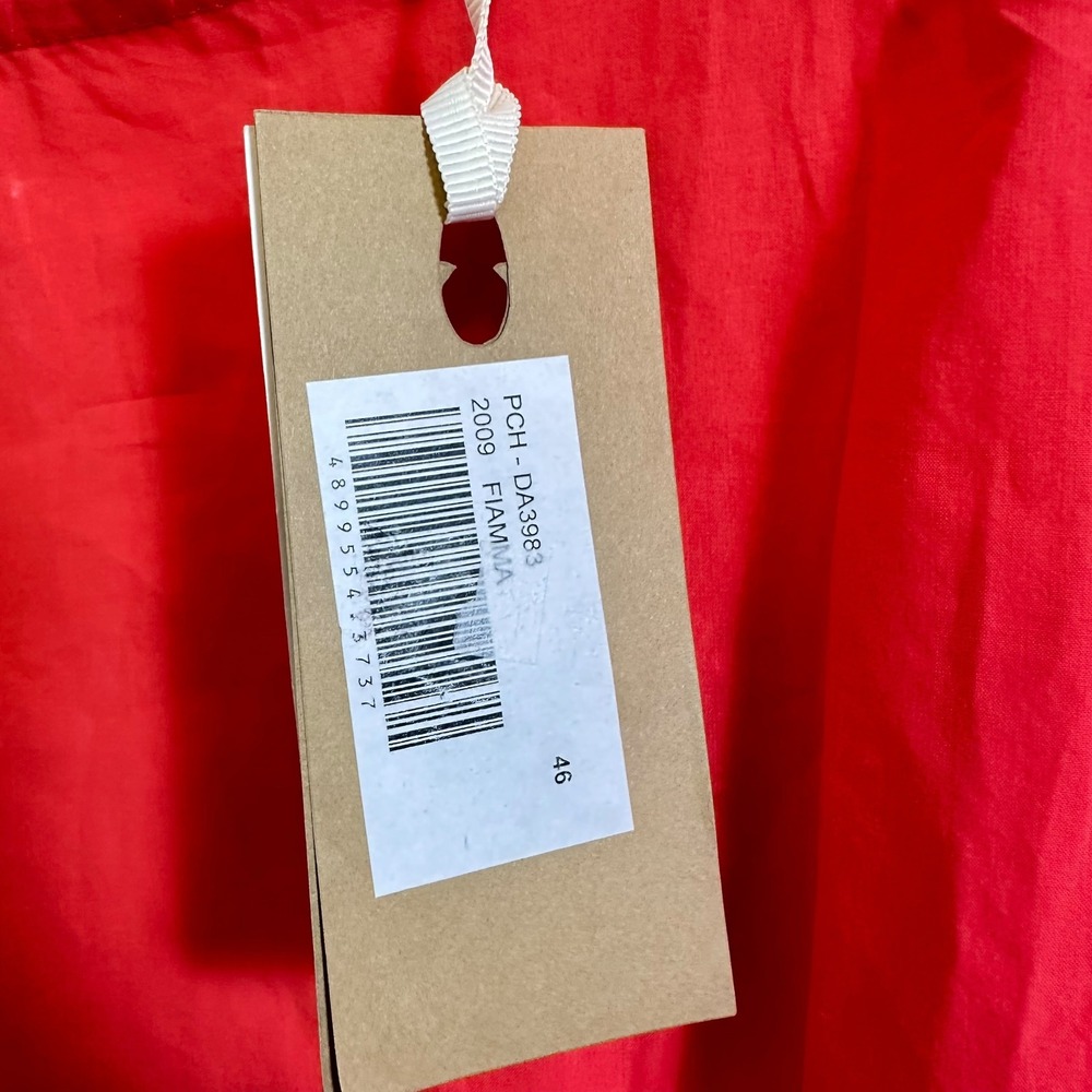 Ottod'Ame Italy Cotton Poplin Tunic Dress Fiamma Bell Sleeve L NWT Orange 10 - Picture 5 of 14